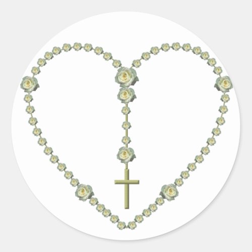 The Holy Rosary Classic Round Sticker