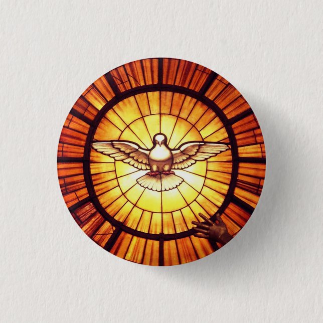 The Holy Spirit (Bernini) Button (Front)