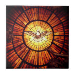 The Holy Spirit (Bernini) Ceramic Tile<br><div class="desc">Depiction of the Christian Holy Spirit as a dove, by Gian Lorenzo Bernini, in the apse of Saint Peter's Basilica, c. 1660. Photograph is attributed to: Dnalor 01. The Holy Spirit, also known as the Holy Ghost, is an aspect or agent of God, by means of which God communicates with...</div>