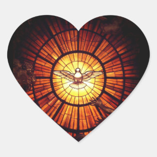 The Holy Spirit (Bernini) Heart Sticker
