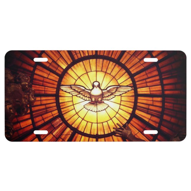 The Holy Spirit (Bernini) License Plate (Front)