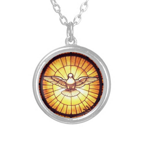 The Holy Spirit Bernini Silver Plated Necklace
