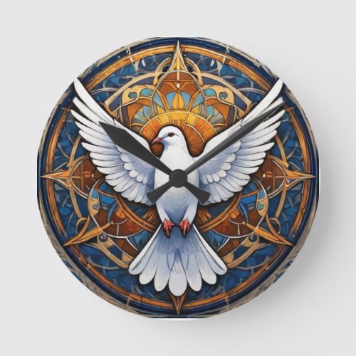 The Holy Spirit dove 1 Round Clock