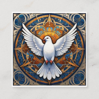 The Holy Spirit (dove) 1 Square Business Card