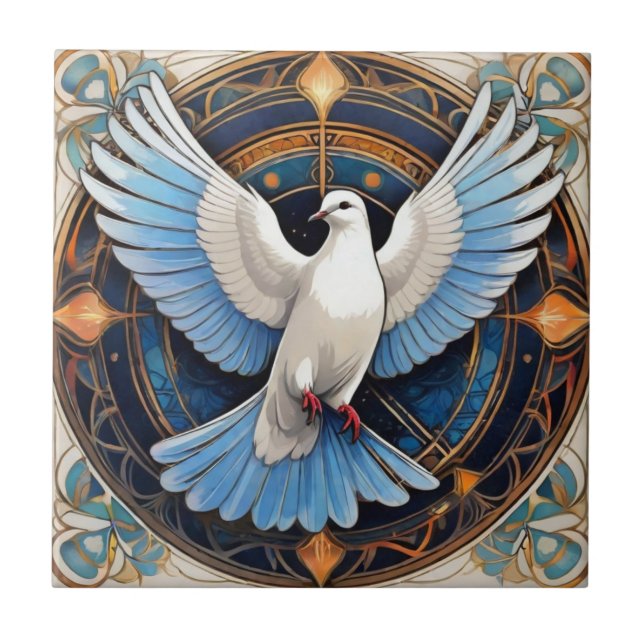 The Holy Spirit (dove) 2 Ceramic Tile (Front)