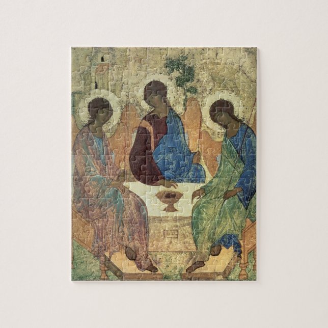 The Holy Trinity, 1420s (tempera on panel) Jigsaw Puzzle (Vertical)