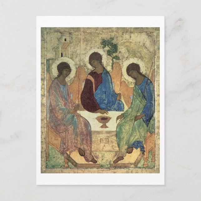 The Holy Trinity, 1420s (tempera on panel) Postcard (Front)