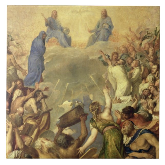 The Holy Trinity, 1553/54 (oil on canvas) Ceramic Tile (Front)