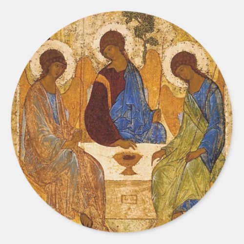 The Holy Trinity By Andrei Rublev Classic Round Sticker