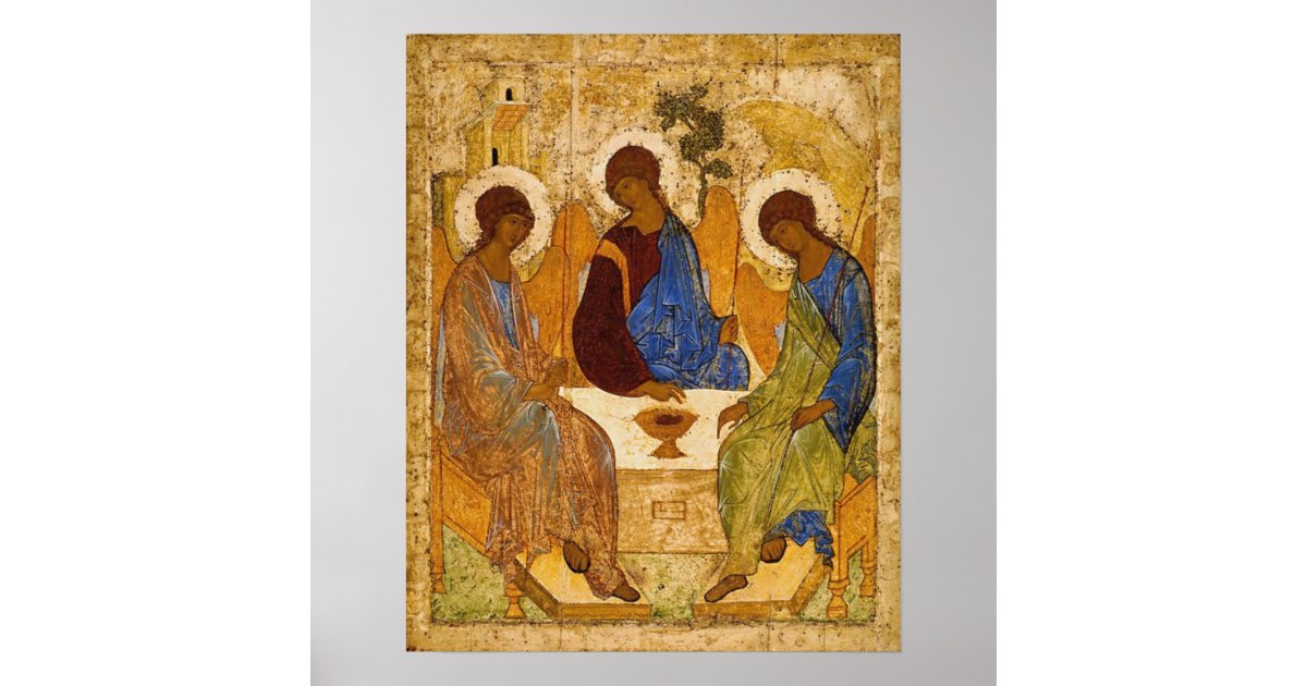 The Holy Trinity By Andrei Rublev Poster | Zazzle