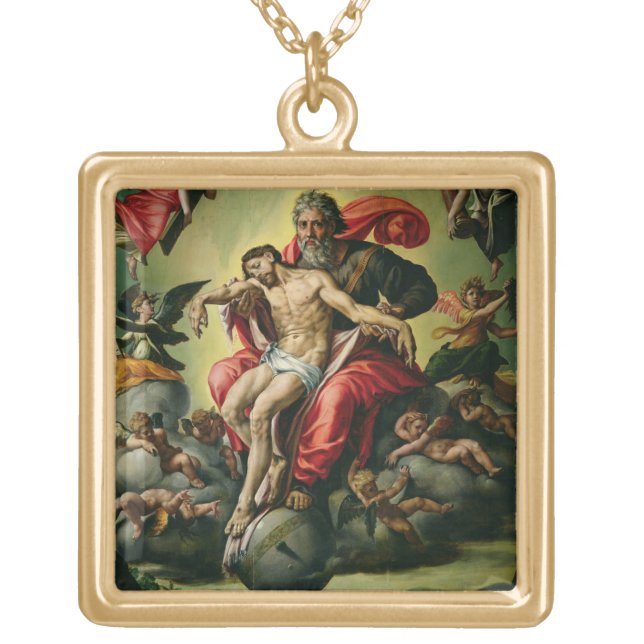 The Holy Trinity Gold Plated Necklace (Front)