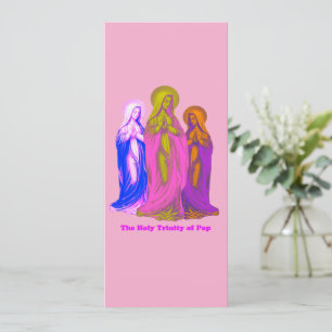 The Holy Trinity of Pop Colorful Virgin Marys Invitation