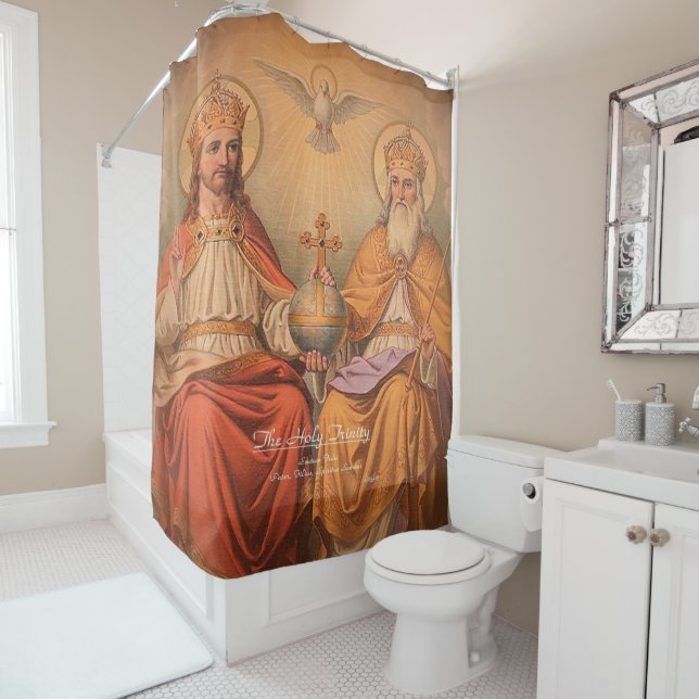 The Holy Trinity Shower Curtain (In Situ)