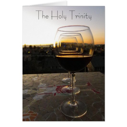 The Holy Trinity Wine Postcard! Cards (Front)