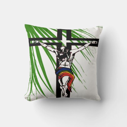 The Holy Week Christs Journey To The Cross Throw Pillow