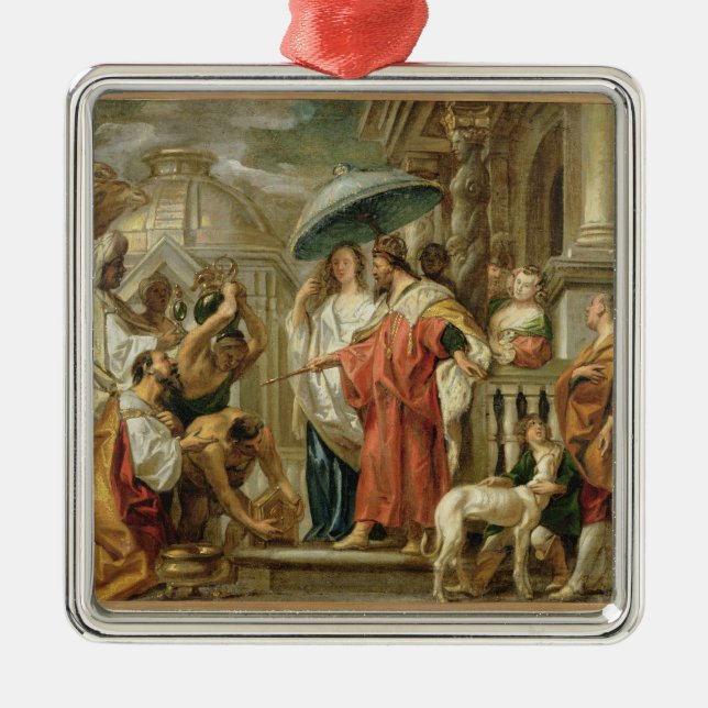 The Homage of Caliph Harun Al-Rashid to Charlemagn Metal Ornament (Front)