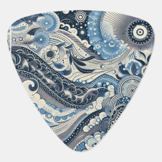 The Home Studio Indigo Bloom Guitar Pick