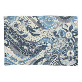 The Home Studio Indigo Bloom  Pillow Case