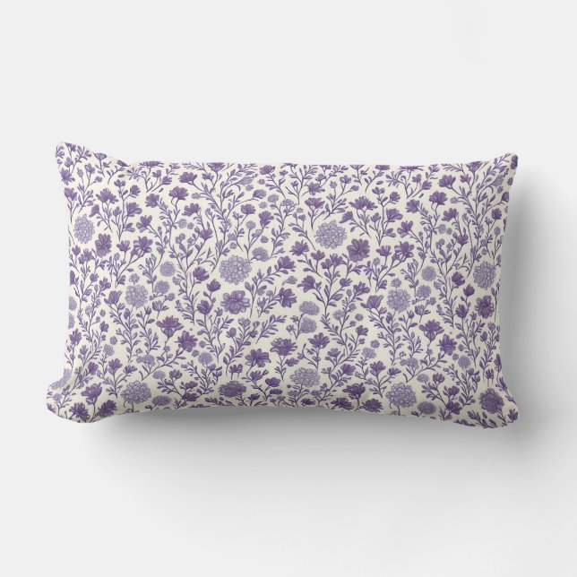 The Home Studio Lavender Bloom Duvet Cover Lumbar Pillow (Front)
