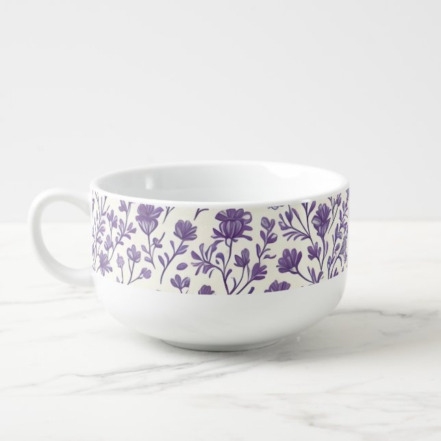 The Home Studio Lavender Bloom Duvet Cover Soup Mug (Right)