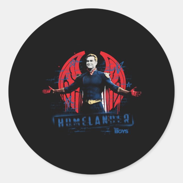The Homelander Graffiti Classic Round Sticker (Front)