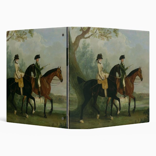 The Hon. Marcia Pitt Riding with her Brother, the 3 Ring Binder (Background)