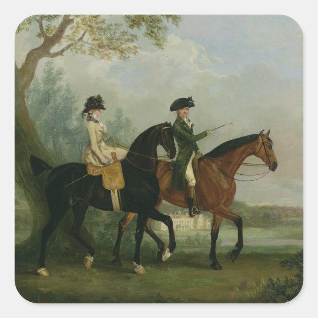 The Hon. Marcia Pitt Riding with her Brother, the Square Sticker (Front)