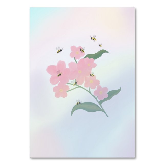 The Honey To My Bee Table Number (Front)