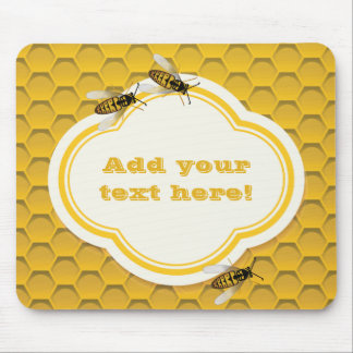 The Honeycomb and Bees Mouse Pad