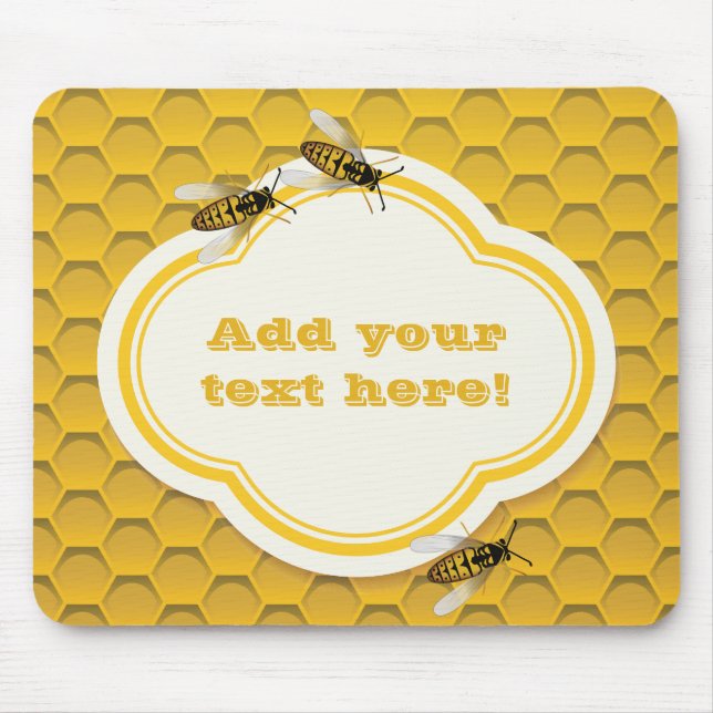 The Honeycomb and Bees Mouse Pad (Front)