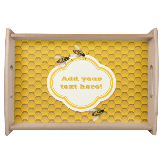 The Honeycomb and Bees Serving Tray (Front)