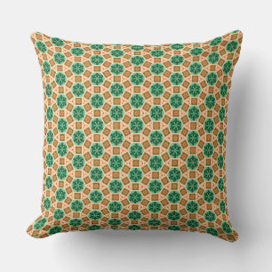 The Honeycomb of Heaven: Byzantine Hexagonal Throw Pillow