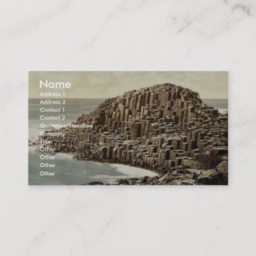 Customizable The Honeycombs. Giant's Causeway. Co. Antrim, Irel Business Card Template