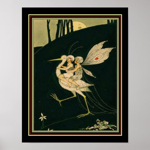 The Honeymoon Faerie Print ca 1920s _ 11x14