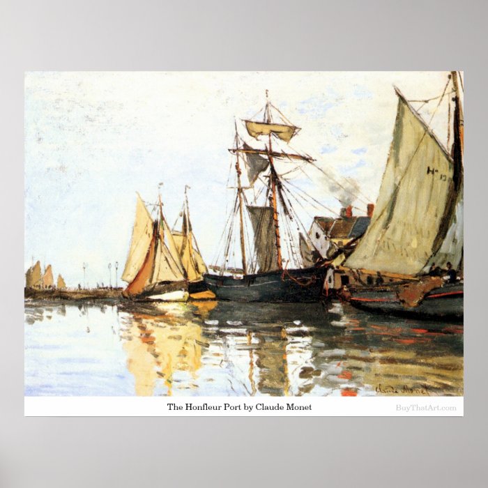 The Honfleur Port by Claude Monet Poster