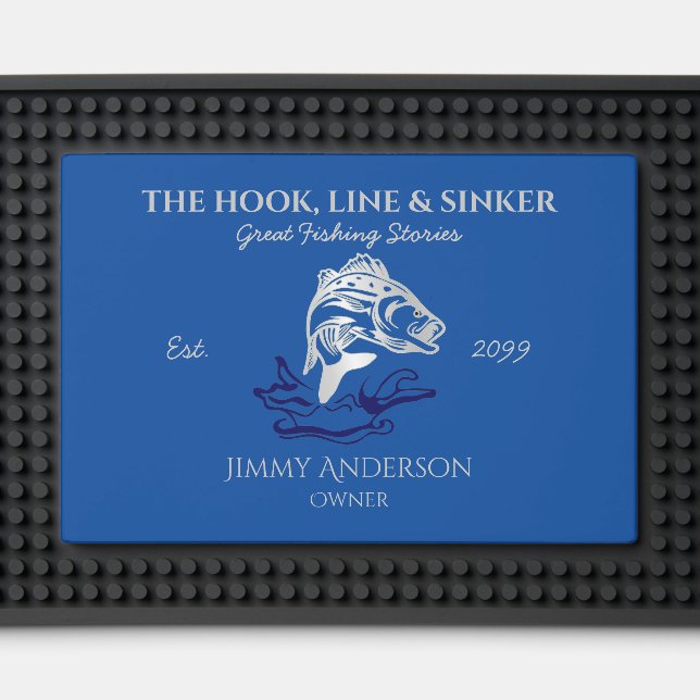 The Hook Line & Sinker Bar Fisherman Bar Mat (Front (Close Up))