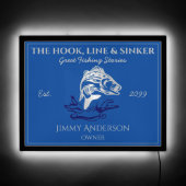 The Hook Line & Sinker Bar Fisherman LED Sign (Front)