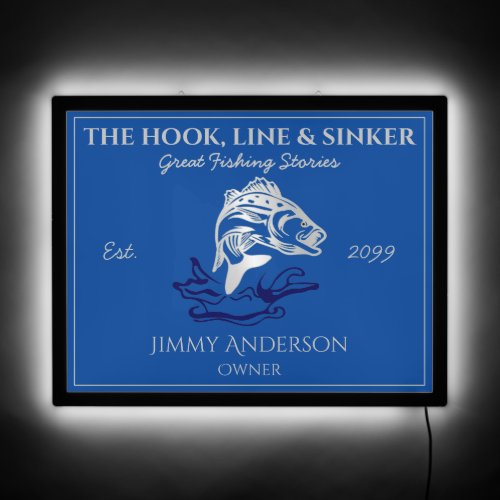 The Hook Line  Sinker Bar Fisherman LED Sign