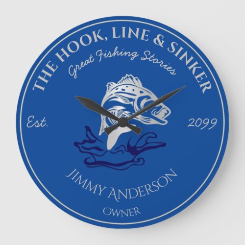 The Hook Line  Sinker Bar Wall Clock