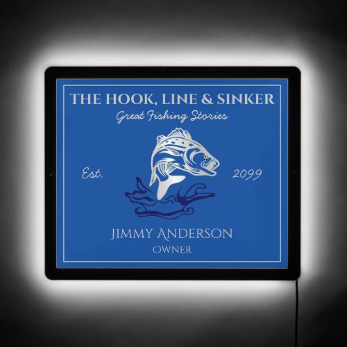 The Hook Line  Sinker Fisherman LED Sign