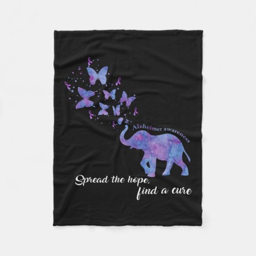 The Hope Find A Cure Alzheimerheimer Awareness Gif Fleece Blanket