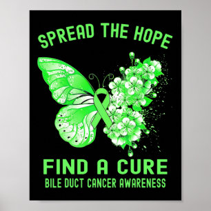 The Hope Find A Cure Bile Duct Cancer Awareness Poster