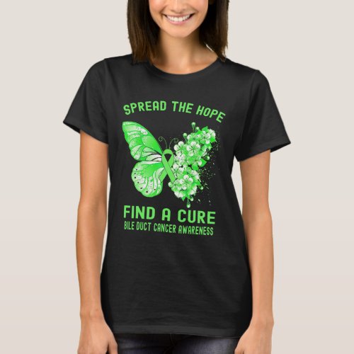 The Hope Find A Cure Bile Duct Cancer Awareness  T_Shirt