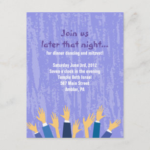 The Hora Chair Dance Bar Bat Mitzvah Party Card