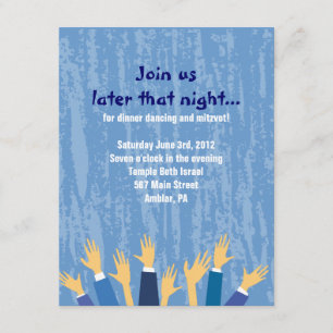 The Hora Chair Dance Bar Bat Mitzvah Party Card