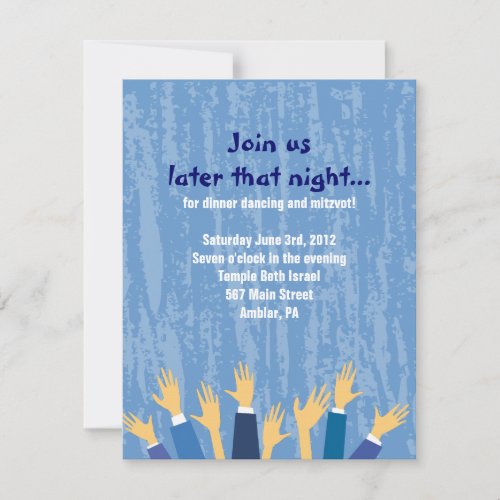 The Hora Chair Dance Bar Bat Mitzvah Party Card
