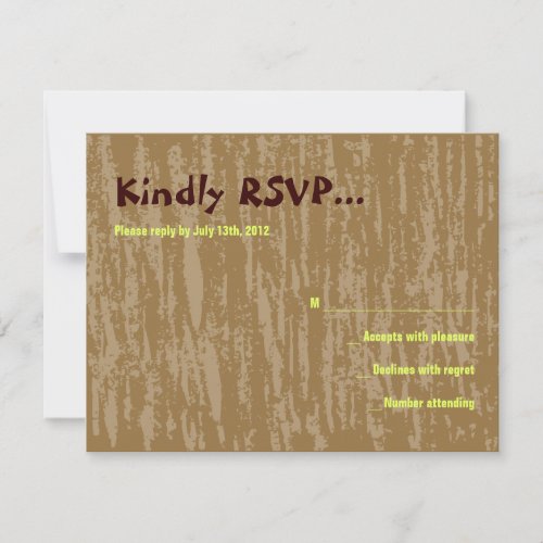 The Hora Chair Dance Bar Bat Mitzvah Reply Card