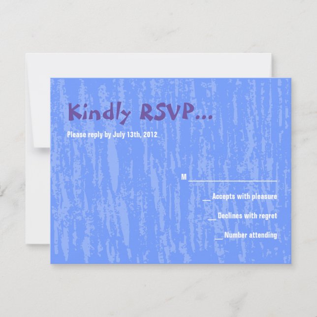 The Hora Chair Dance Bar Bat Mitzvah Reply Card (Front)