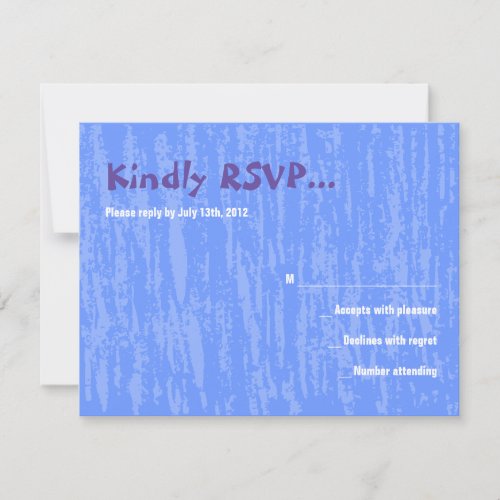 The Hora Chair Dance Bar Bat Mitzvah Reply Card