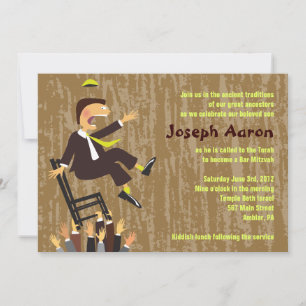 The Hora Chair Dance Bar Mitzvah Invitation